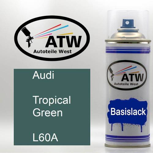 Audi, Tropical Green, L60A: 400ml Sprühdose, von ATW Autoteile West.